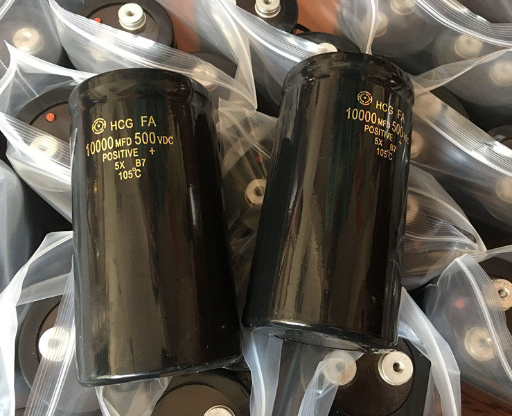 Inverter capacitor Japan Hitachi screw foot 500V10000UF inverter energy storage aluminum electrolytic capacitor