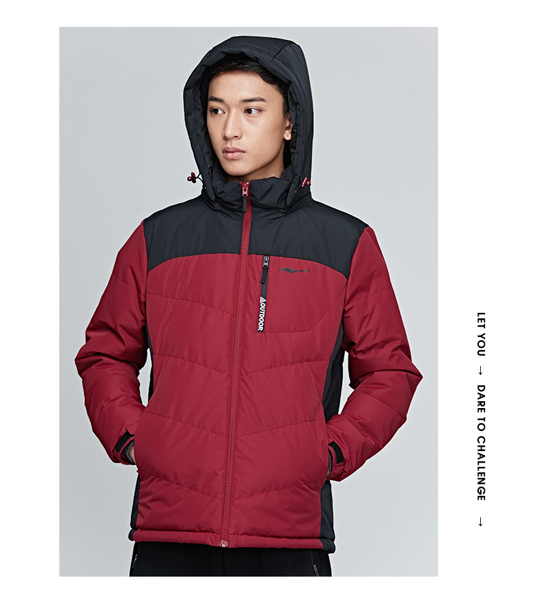 Áo khoác nam Hongxing Erke nam 2018 mới mùa đông đích thực quần áo cotton trùm đầu ấm quần áo thể thao dày áo phao nữ hàn quốc