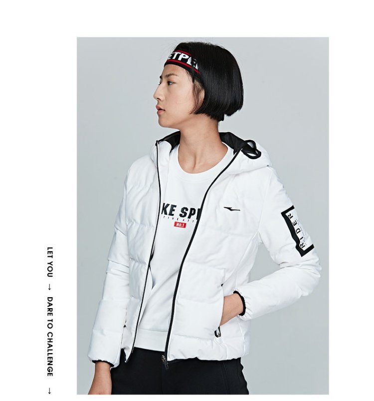 Hongxing Erke down jacket nữ 2018 mới mùa đông đích thực quần áo cotton ấm áp quần áo thể thao nữ giản dị - Thể thao xuống áo khoác áo phao hm