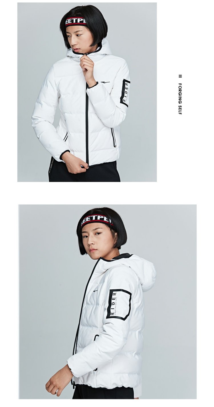 Hongxing Erke down jacket nữ 2018 mới mùa đông đích thực quần áo cotton ấm áp quần áo thể thao nữ giản dị - Thể thao xuống áo khoác áo phao hm