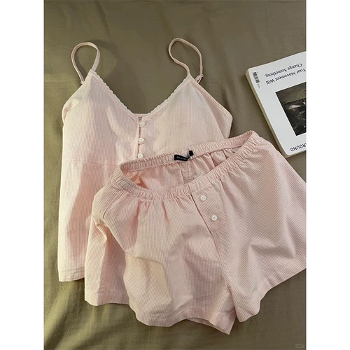 Милая летняя пижама, комплект, популярно в интернете, эффект подтяжки