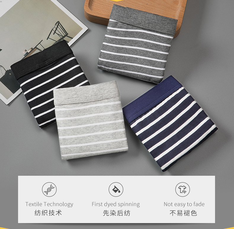 Nam Cực đồ lót nam cotton cotton lụa phương thức quần short boxer thanh niên quần vuông phiên bản Hàn Quốc của quần thủy triều quần lót nam thun lạnh