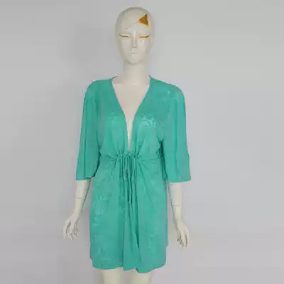 A generation plus size four-color bikini jersey cardigan jacquard beach skirt sunscreen cardigan wholesale