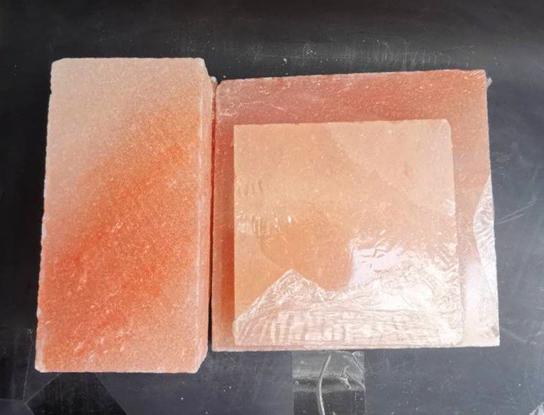 Himalayan rock salt brick natural rose salt plate sweat steam room customizable Pakistan imports