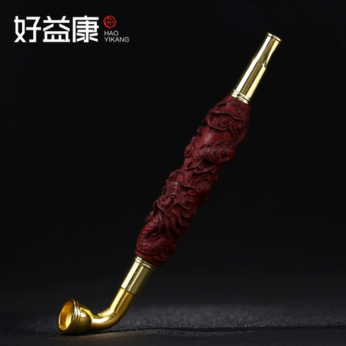 Деревянная дизайнерская старомодная медная курительная трубка ручной работы из сандалового дерева, подарок на день рождения