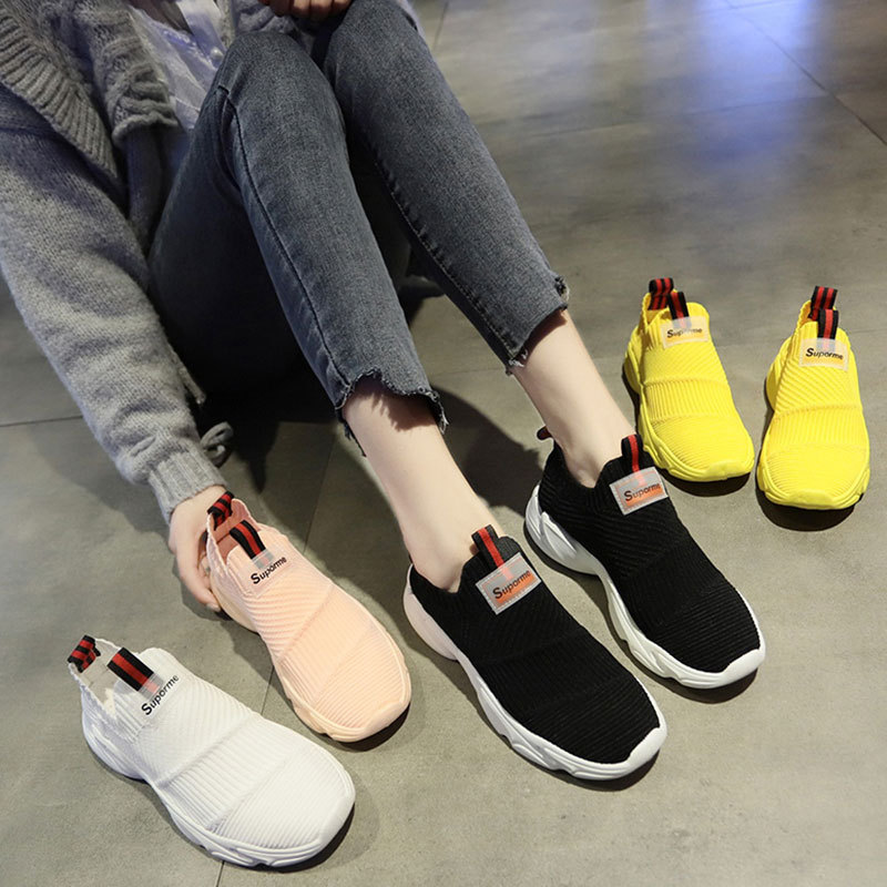 Fashionable Slip-On Shoes for Women, Summer New Style Korean Version Trendy Versatile White Shoes, Student Casual Sneakers
