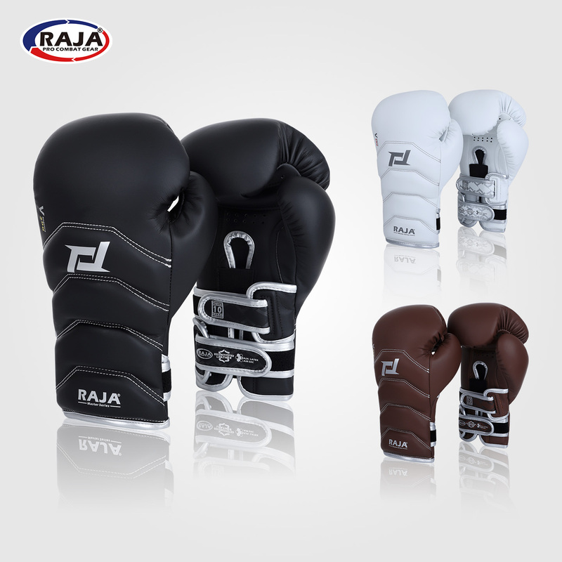 Raja Boxing Gloves Muay Thai Sanda Fighting Gloves Adult Men and Women Training Special Gloves Cowhide Windbreaker V200
