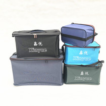 Square canvas barrel folding bracket water tank then carry lid bucket live fish barrel fishing gear box for fish canvas fish casks