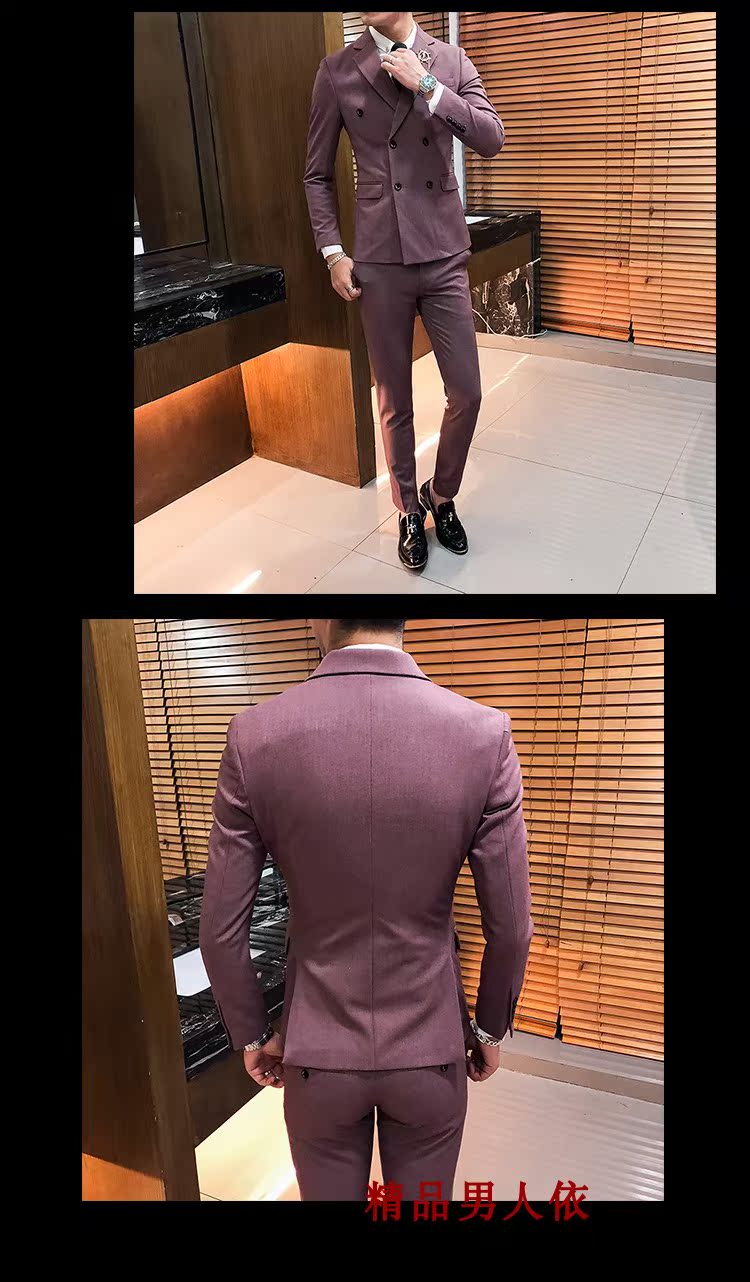 Bộ đồ đôi nam thu đông phù hợp với bộ đồ ba mảnh nam giới phiên bản Hàn Quốc của một bộ thủy triều sinh viên đẹp trai áo vest dạ nam