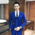 Bộ đồ vest nam phiên bản Hàn Quốc tự tu năm nay màu đỏ vest vest quần ba lỗ dự tiệc cưới công sở vest nam cá tính Suit phù hợp