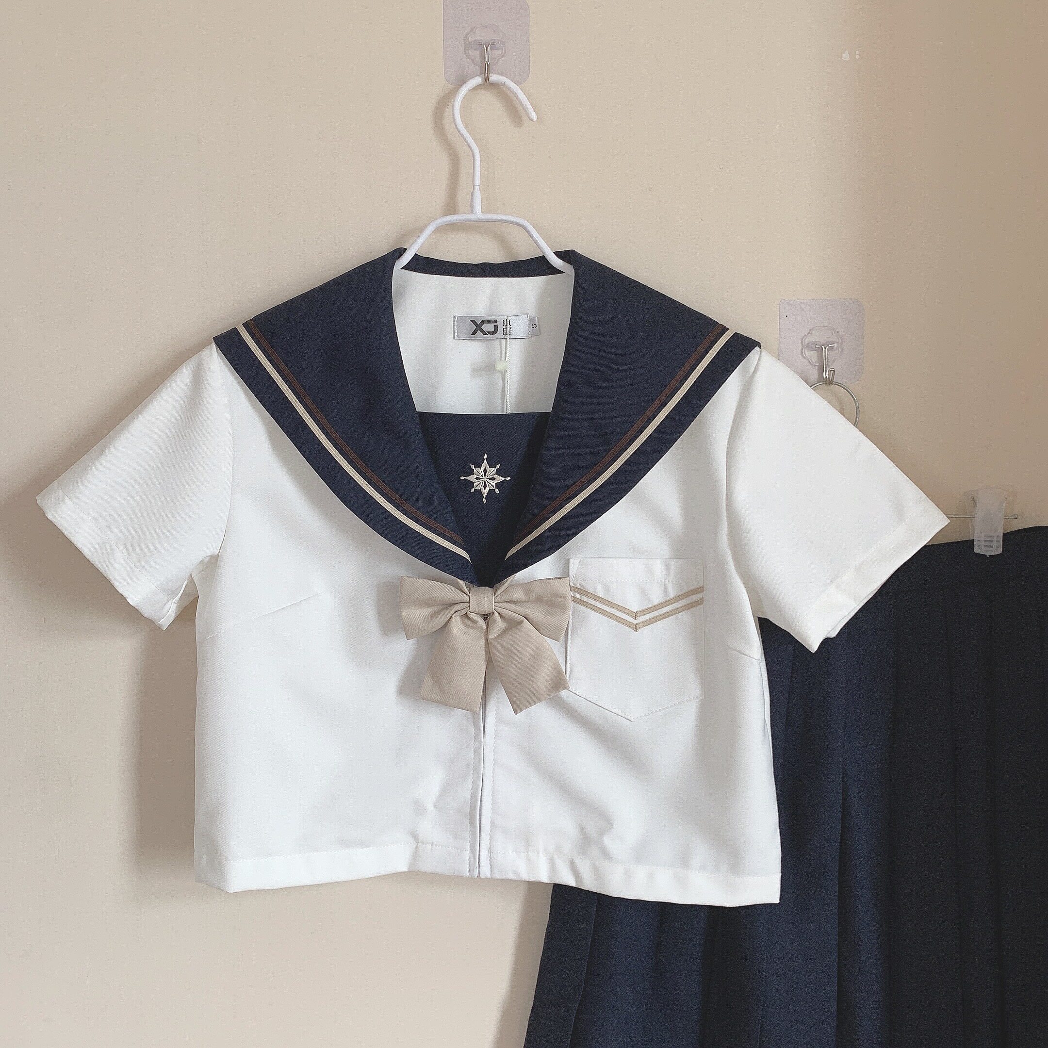(in Xuechuan) Xiaojin Original Orthodox JK Uniform College Wind Student Sailor Serving Long Sleeve Suit