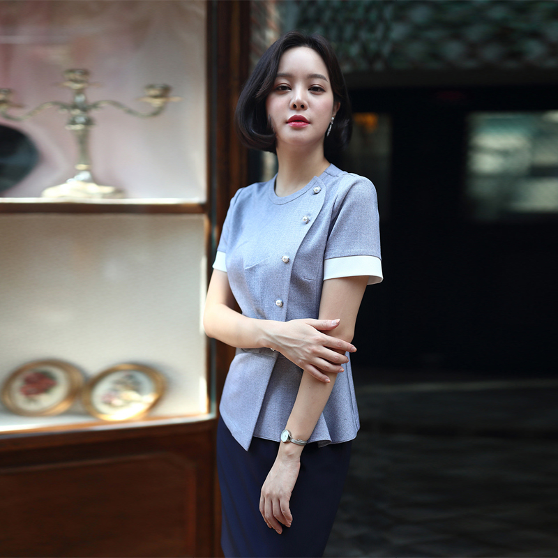 Han Edition Beauty Cosmetic Plastic Tooling Uniform Wellness Museum Technician Work Clothes Women Spring Summer Skin Care Teacher Work Clothes