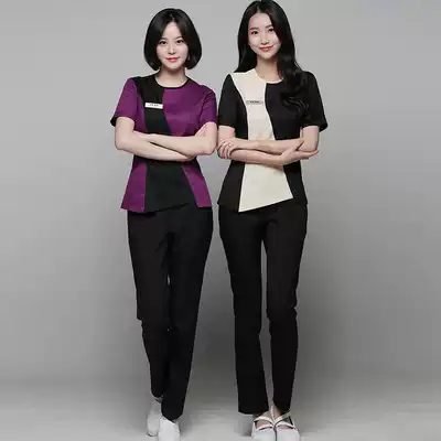Korean version of nail art embroidery work clothes beauty salon beautician clothing spa health club technician clothing pants