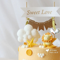 Zhang Pang Party Mori Main Cake Insert Cowhide Tassel Flag Dessert Table Decoration