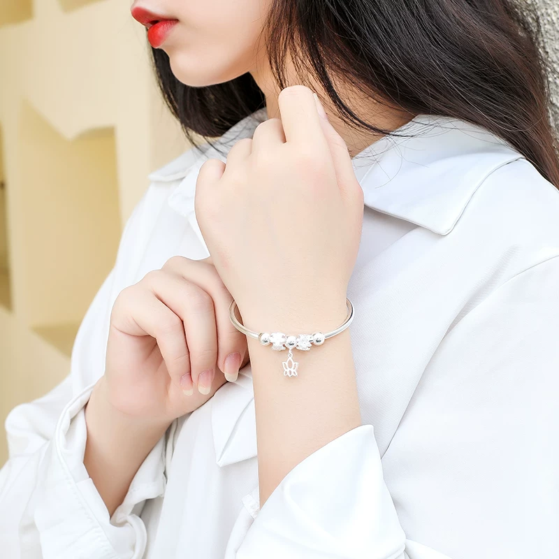Adjustable silver bracelet, Birthday gift