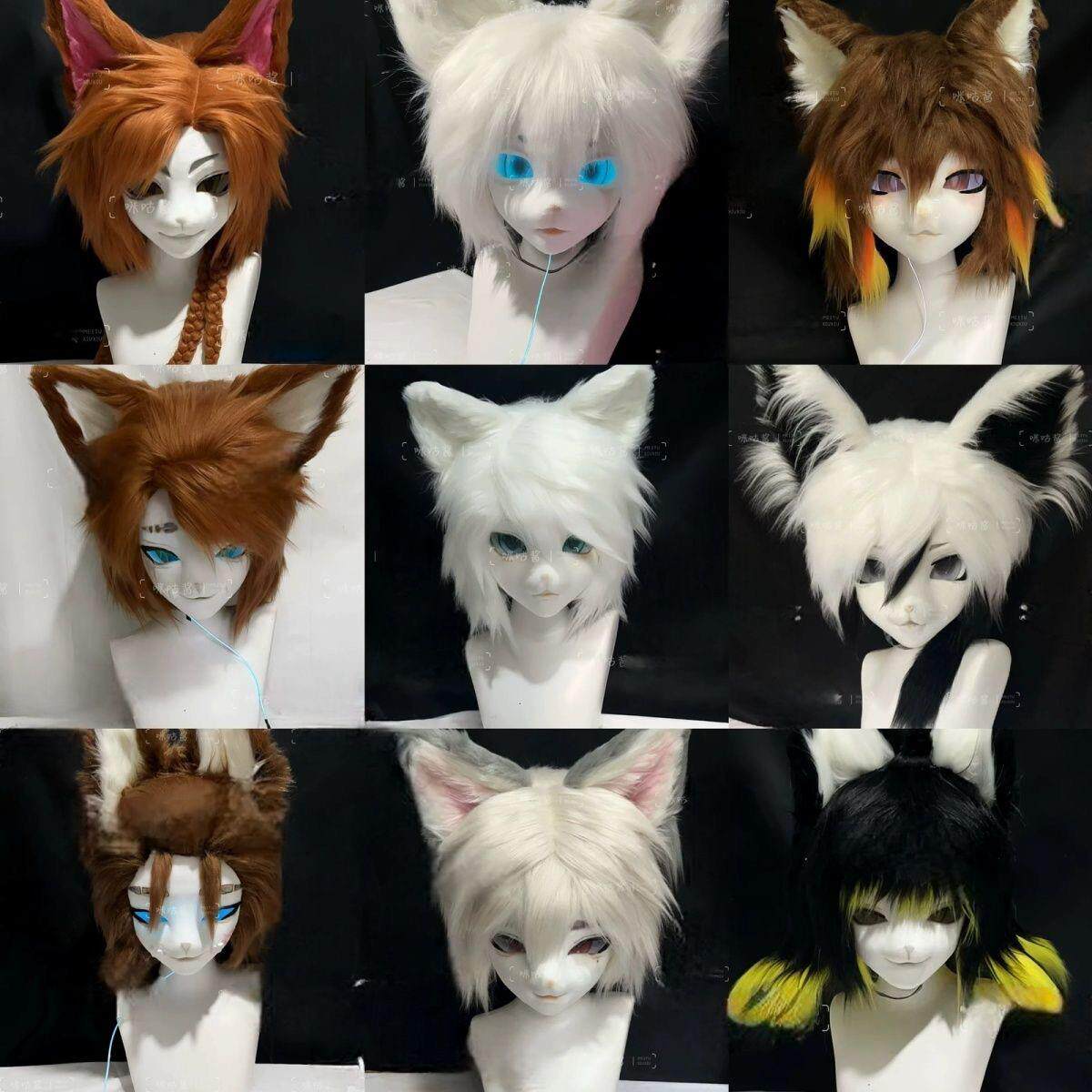 furry福瑞/兽装 兽装kig系兽头成品cosplay福瑞定制委托拟兽自带设掉落兽头套漫展 OTHER