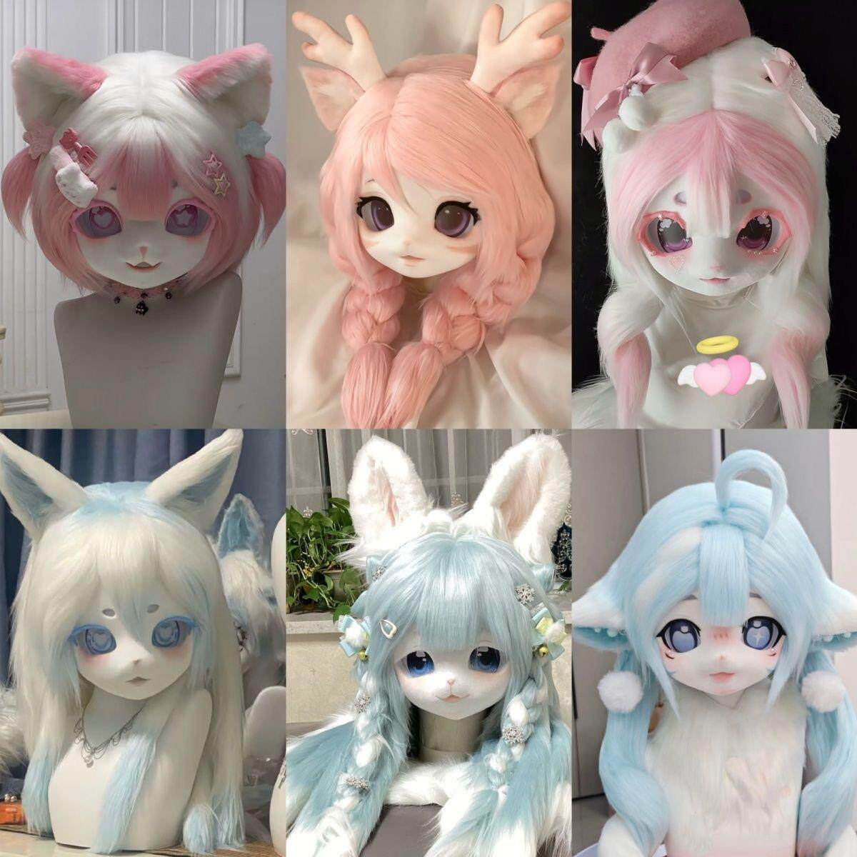 furry福瑞/兽装 兽装kig系兽头成品cosplay福瑞定制委托拟兽自带设掉落兽头套漫展 OTHER