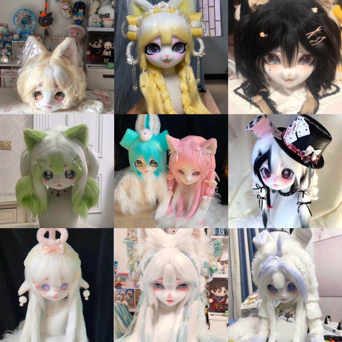 furry福瑞/兽装 兽装kig系兽头成品cosplay福瑞定制委托拟兽自带设掉落兽头套漫展 OTHER