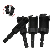 Four sets of sleeves Titanium Wood Stopper Drill Gold for Round Wood Stopper Drill Tools Claw Wood Stopper Woodwork Portiforium