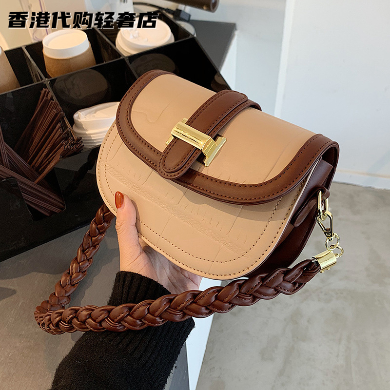 French official flagship MK I women's bag new fashion 100 hitch satchel satchel mesh red single shoulder axillary saddle bag