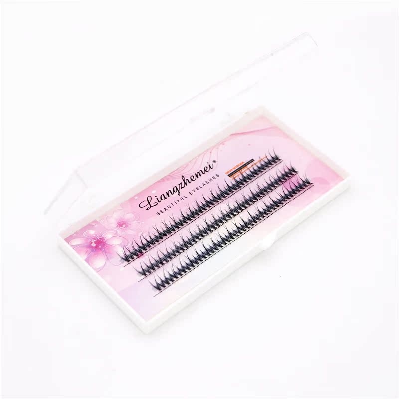 Cụm đơn đuôi cá đơn 8 mm trồng lông mi giả Da ngắn tự nhiên trang điểm nude mô phỏng ghép lông mi - Lông mi giả kích mí keo