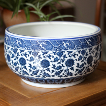 Jingdezhen classic wingzhilotus porcelain basin fish tank Flower Bowl mouth open design unique shape