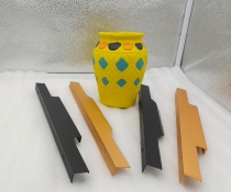  Cabinet door free slotting free punching cabinet wardrobe invisible minimalist light luxury aluminum alloy edge banding handle F type thumb type