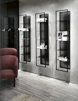  Aluminum alloy with lamp kitchen storage luminous shelf Red wine rack bookshelf seasoning rack storage rack floor-to-ceiling multi-layer rack