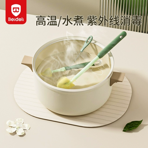 Ершик для бутылочки для новорожденных для младенца, моющее средство для бутылочек, силиконовая щетка, щеточка, кисть