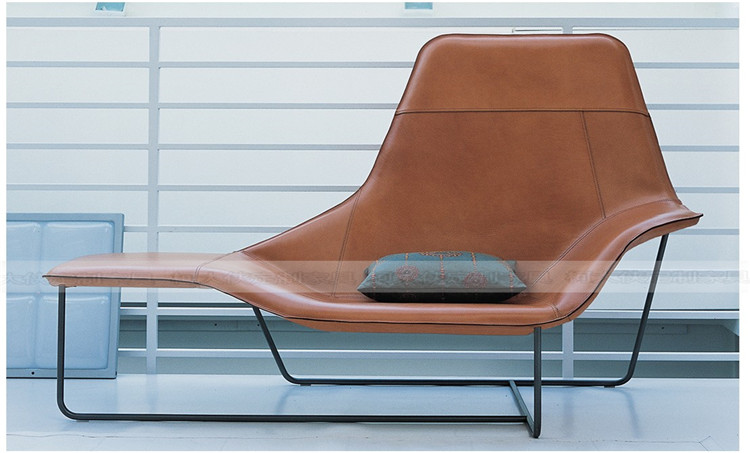 Nordic modern minimalist casual chair living room balcony light lavish fashion Silence Mesh Red Fibreglass Deck Chair Customised