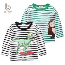 2020 childrens T-shirt girl Korean base shirt Spring and Autumn new boy long sleeve body shirt baby pullover New
