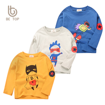 New childrens clothing boys long sleeve T-shirt spring and autumn childrens coat autumn childrens base shirt Korean pullover