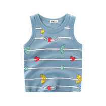 27kids boys vest 2020 Summer new Korean cotton sleeveless T-shirt childrens base shirt tide