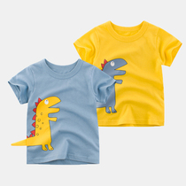 2020 childrens clothing Korean version of childrens short sleeve T-shirt summer boys shirt girls sweatshirt three-dimensional printing base half sleeve