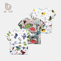 2020 childrens clothing summer new foreign style children short sleeve T-shirt boys baby clothes half sleeve full print base shirt tide