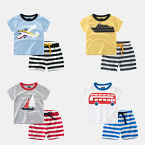 2020 Summer short T suit new children Korean summer clothes boy baby short sleeve two-piece tide
