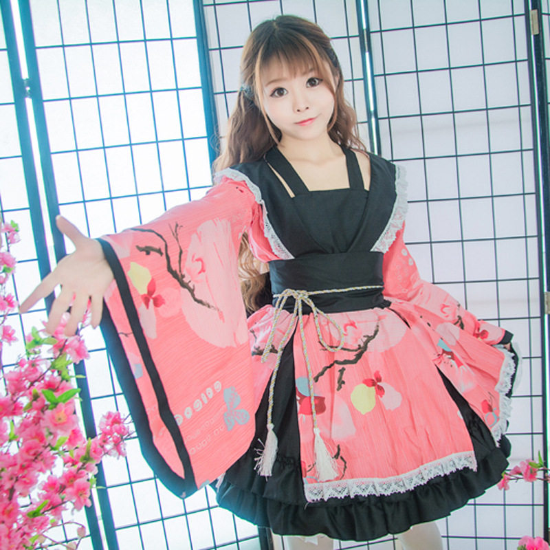 Day Department cd Changing Dress Cherry Blossom Kimono and Mansion and Wind Flower Quit Butterfly Knot Roleta Tea Will Dress Fake Maiden women's clothing