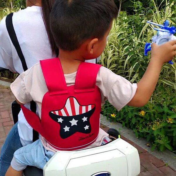 Electric motorcycle riding strap child safety belt battery car protection belt strap baby belt child anti-fall