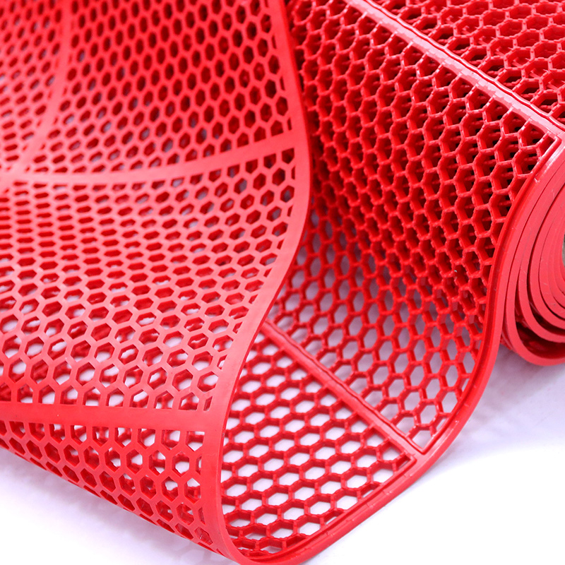 Anti-slip mat PVC plastic carpet water-proof hollow door mat floor mat outdoor kitchen hexagonal mesh bathroom floor mat