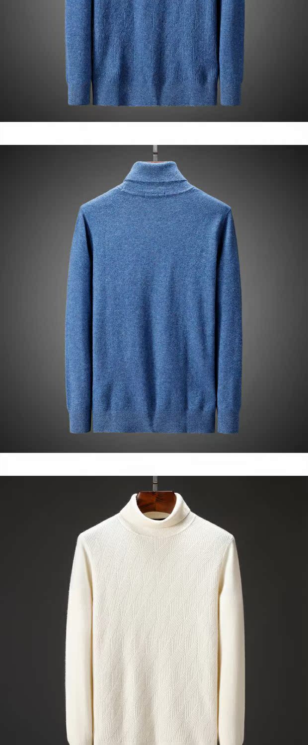 Mùa đông octave dày dày ấm mới áo len mới 80% cashmere 20% len quý ông thanh lịch cao cổ áo len cashmere đồ đôi nam nữ