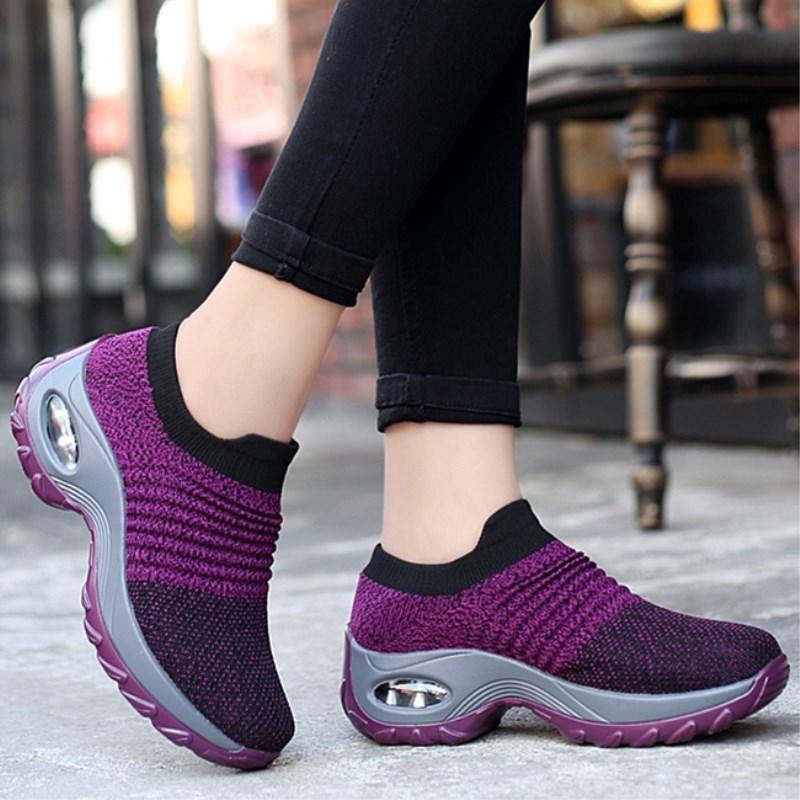 Thick-sole increase slope and shoes shake summer anti-slip soft sole tourism sports mommy shoes middle-aged and senior footwear