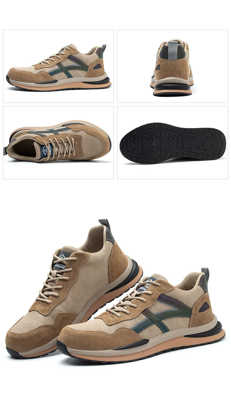 Labor protection shoes for men, safe winter lightweight work shoes, anti-smash and anti-puncture construction site shoes with steel plate and steel toe for men