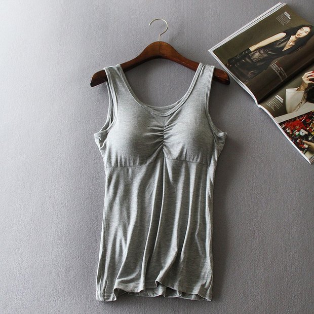 2017 áo vest cotton nữ dây đeo ngực không có vòng thép miễn phí áo ngực cup một đồ lót thể thao cơ sở yoga - Áo vest áo ngực cúp ngang