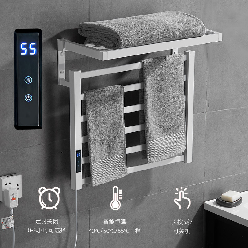 Surfers smart digital electric hot towel rack thermostatic drying bathroom carbon fiber heating bath towels Home shelving