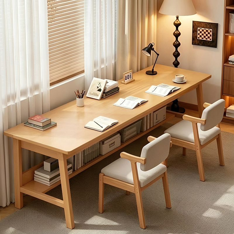Double Desk for Students, Home Use, Long Table, Computer Desk, Office Workstation, Bedroom Rectangular Writing Desk, Study Desk Double Desk for Students, Home Use, Long Table, Computer Desk, Office Workstation, Bedroom Rectangular Writing Desk, Study Desk