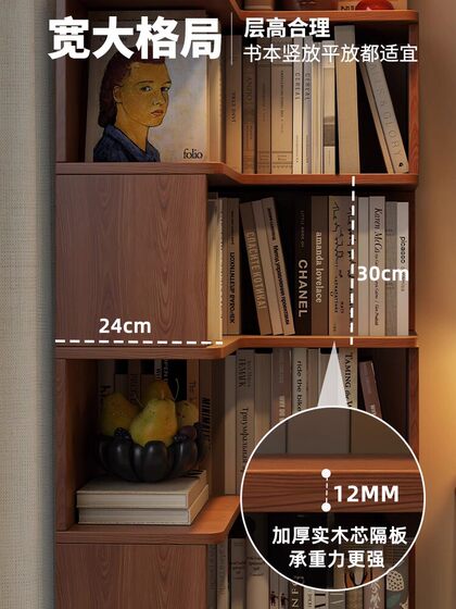 Corner Cabinet, Triangular Corner Storage Rack, Integrated Wall-Mounted Home Bookshelf, Bedroom Corner Cabinet, Corner Storage Cabinet