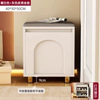 [Стиль двери шкафа⭐Одноместная квартира] Кремово-белый + серая кожаная подушка 40*30*50 см