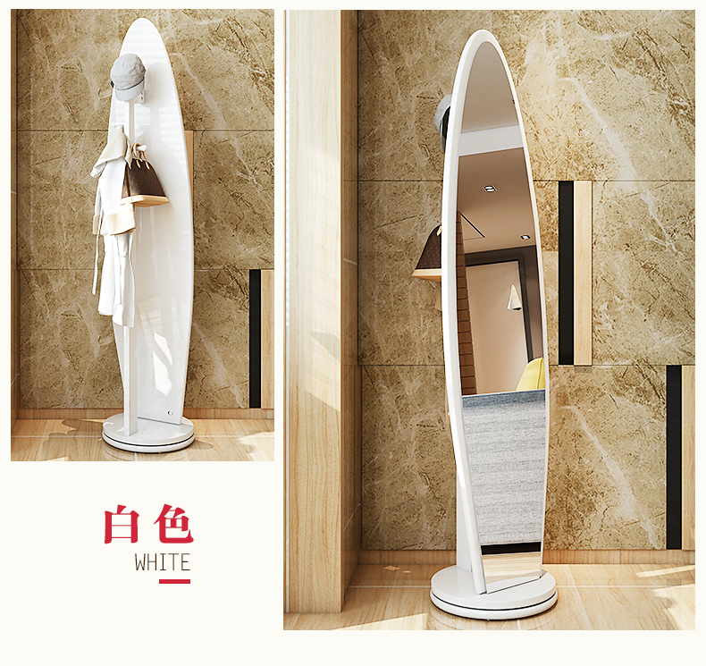 Gương chiếu hậu đầy đủ chiều dài gương gương phòng ngủ gương toàn thân gương dài gương nhà lắp gương lớn - Gương gương bầu dục
