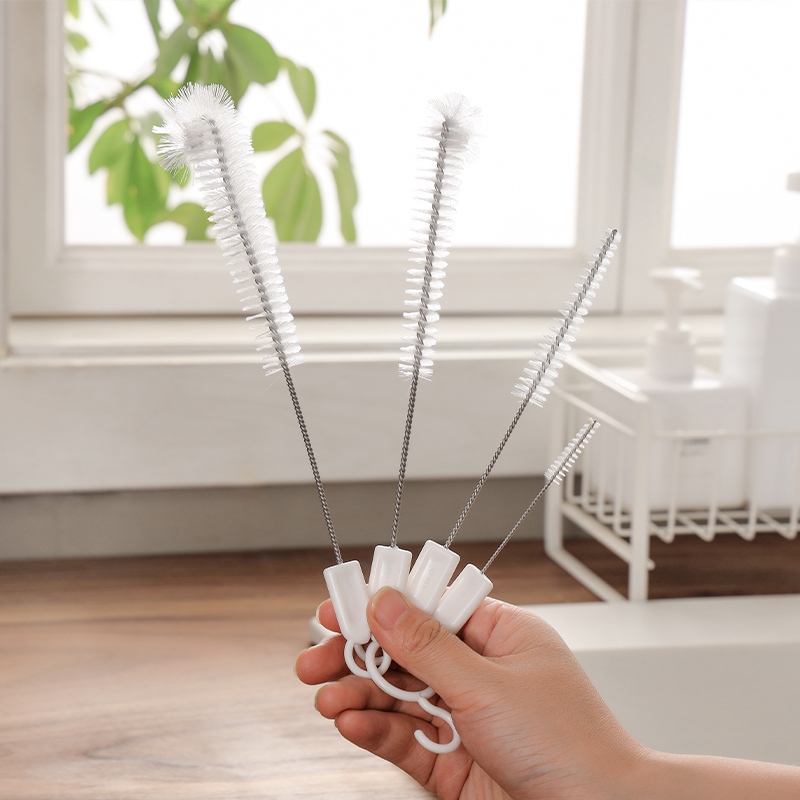 Japanese Flexible Cleaning Brush L-Shaped Elbow Small Brush Oil Bottle Brush Universal Elbow Brush Oil Bottle Baby Bottle Cleaning Brush