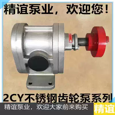 304 material stainless steel gear oil pump 2CY-7 5 2 5 gear pump Corrosion-resistant pump High pressure pump Stainless steel pump